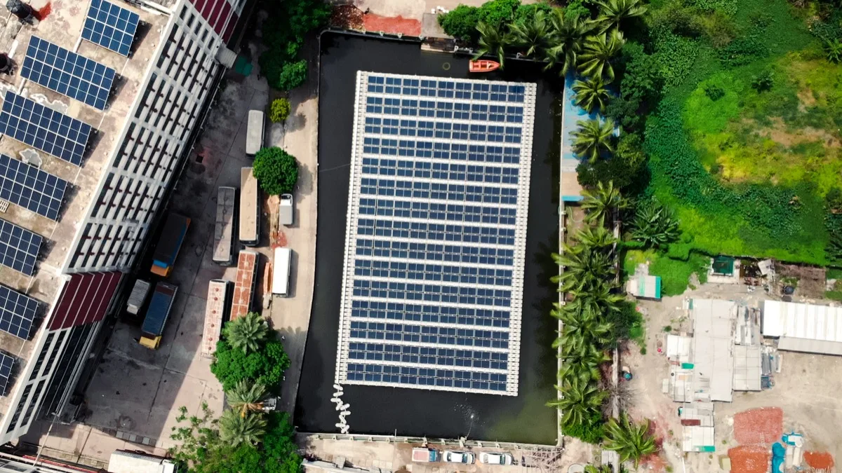 AKH Fashions Ltd. — 170.1 KWp floating solar installation