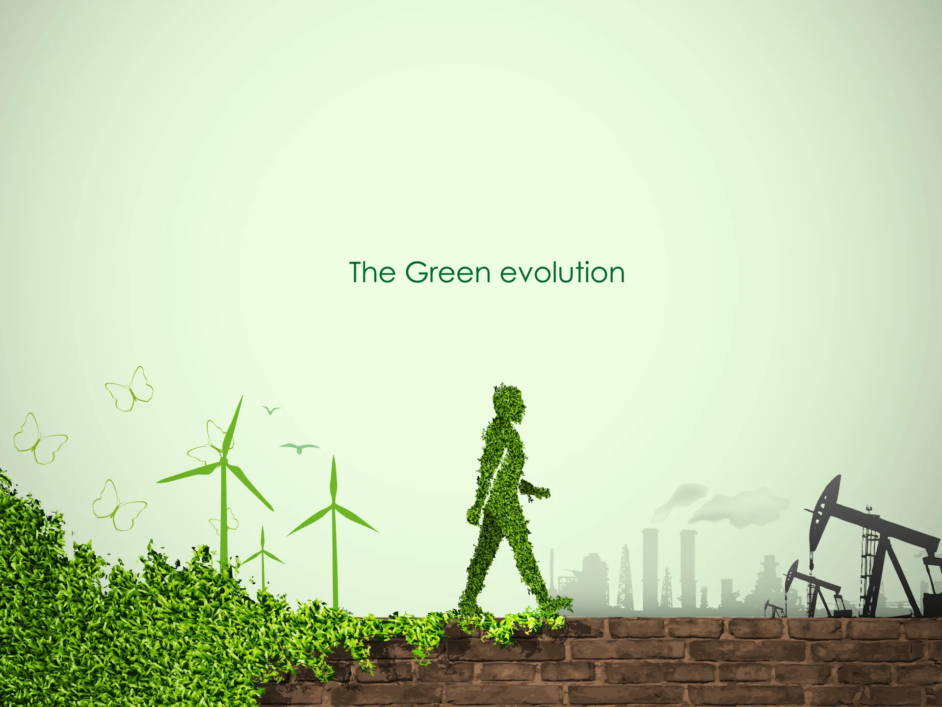 The green evolution — transition from industrial pollution to renewable energy future